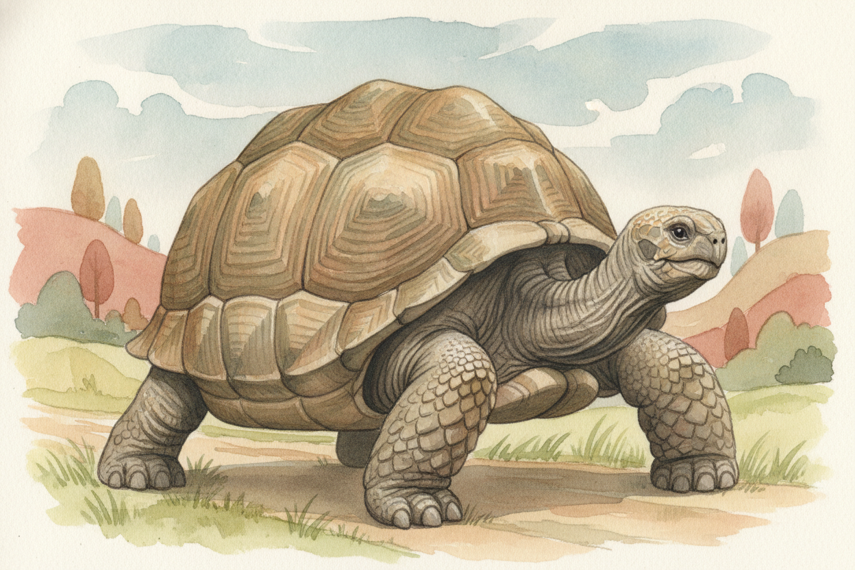 So a tortoise reaches a hundred not by racing the clock, but by **ignoring it**. *Slow heart, sturdy shell, patient diet
