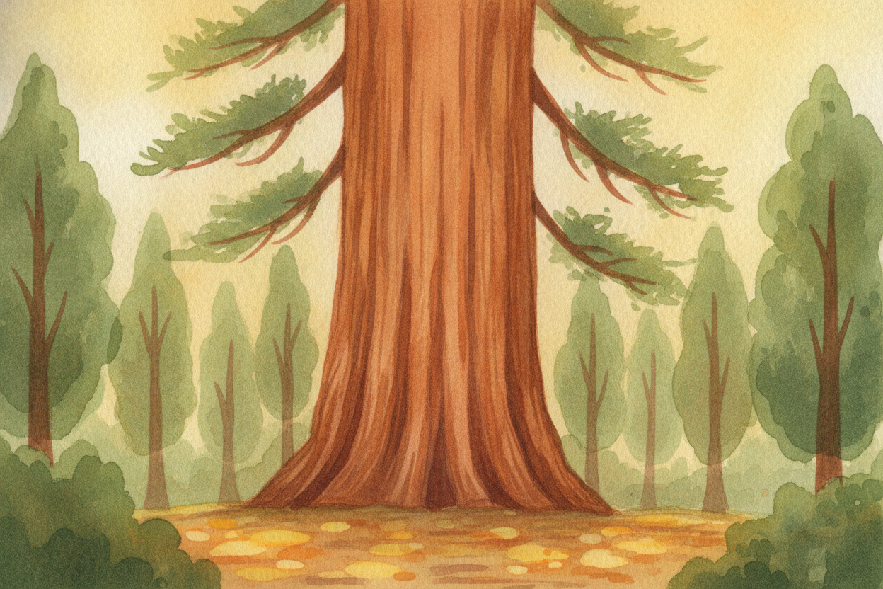 ~~Look up. Way up.~~ Some trees stand **taller than a twenty-story building**, and they got there _without a crane, a la