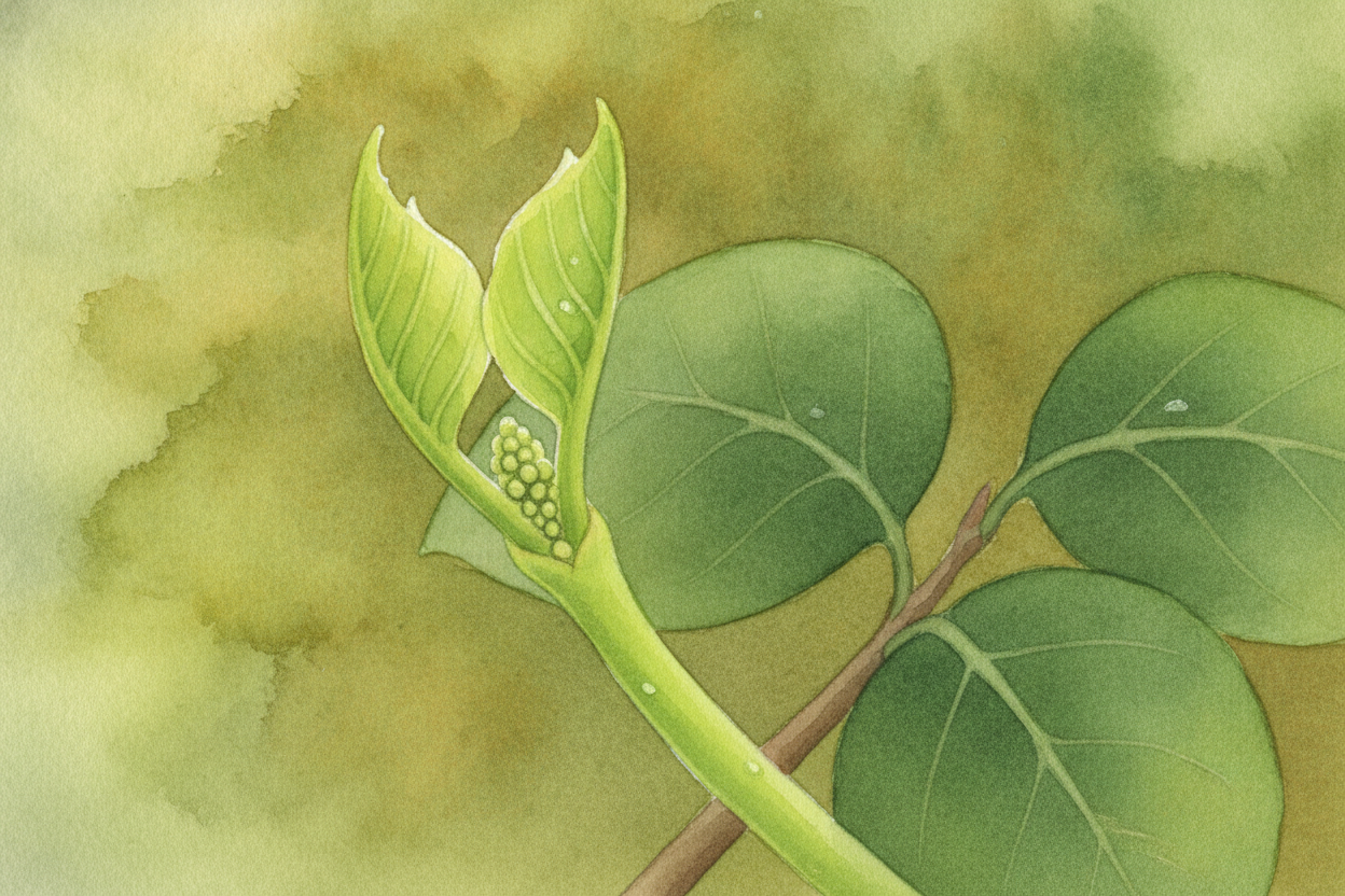 ~~Here's the first surprising thing:~~ **a tree doesn't grow taller the way you do**. You stretch evenly all over. A tre