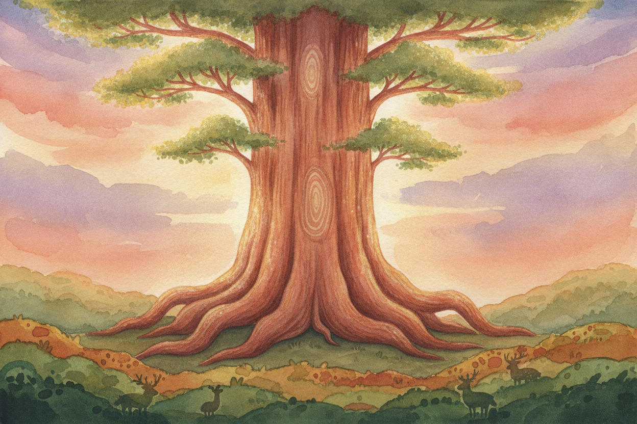 ~~So put it all together.~~ The tips build new bits. The leaves catch sunlight and air and *turn them into wood*. The ro
