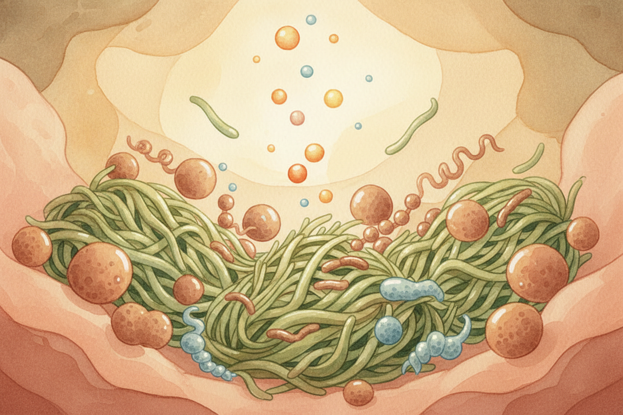 ~~Here's what they do first:~~ they **eat what you can't**. When you swallow food, your stomach and small intestine grab