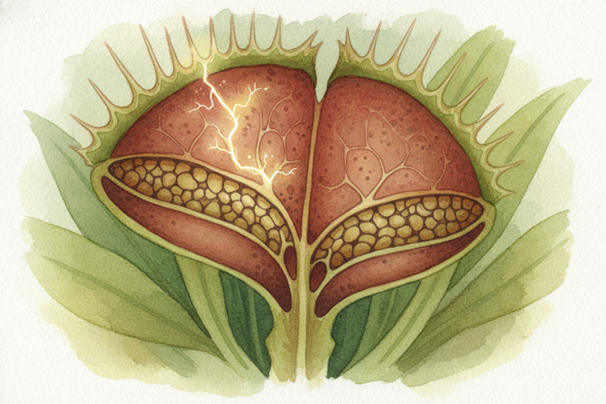 The ++Venus flytrap++ is counting. ~~Plants don't have brains~~, but this one has a clever trick built into its leaves. 