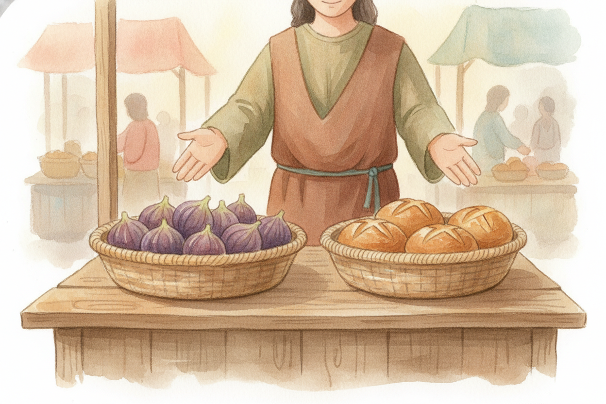 그래서 숫자는 **엄청나게 쓸모가 있습니다**. 숫자가 있으면 물건들을 *줄 맞춰 놓지 않아도* 비교할 수 있습니다. ~~더 많은지, 더 적은지, 같은지,~~ 각 더미를 세기만 하면 되니까요. 숫자는 공정하게 거래하