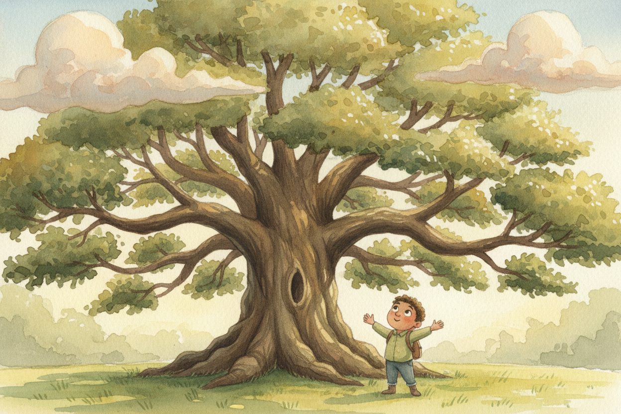 There's a tree in the park so tall its top seems to brush the clouds. You want to know how tall it is — but you can't fl