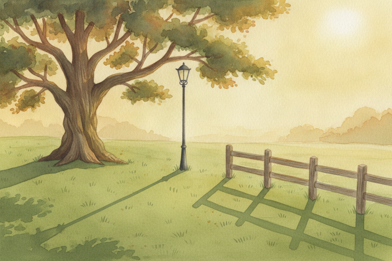 ~~Here's the secret weapon:~~ **shadows**. On a sunny day, everything casts a shadow that stretches along the ground — a