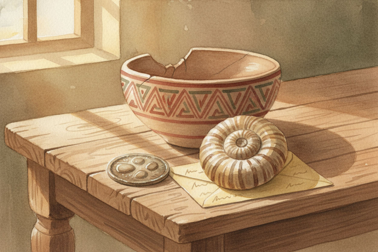 The past leaves clues behind — ~~like a story written in objects instead of words~~. Every old thing that survives to to