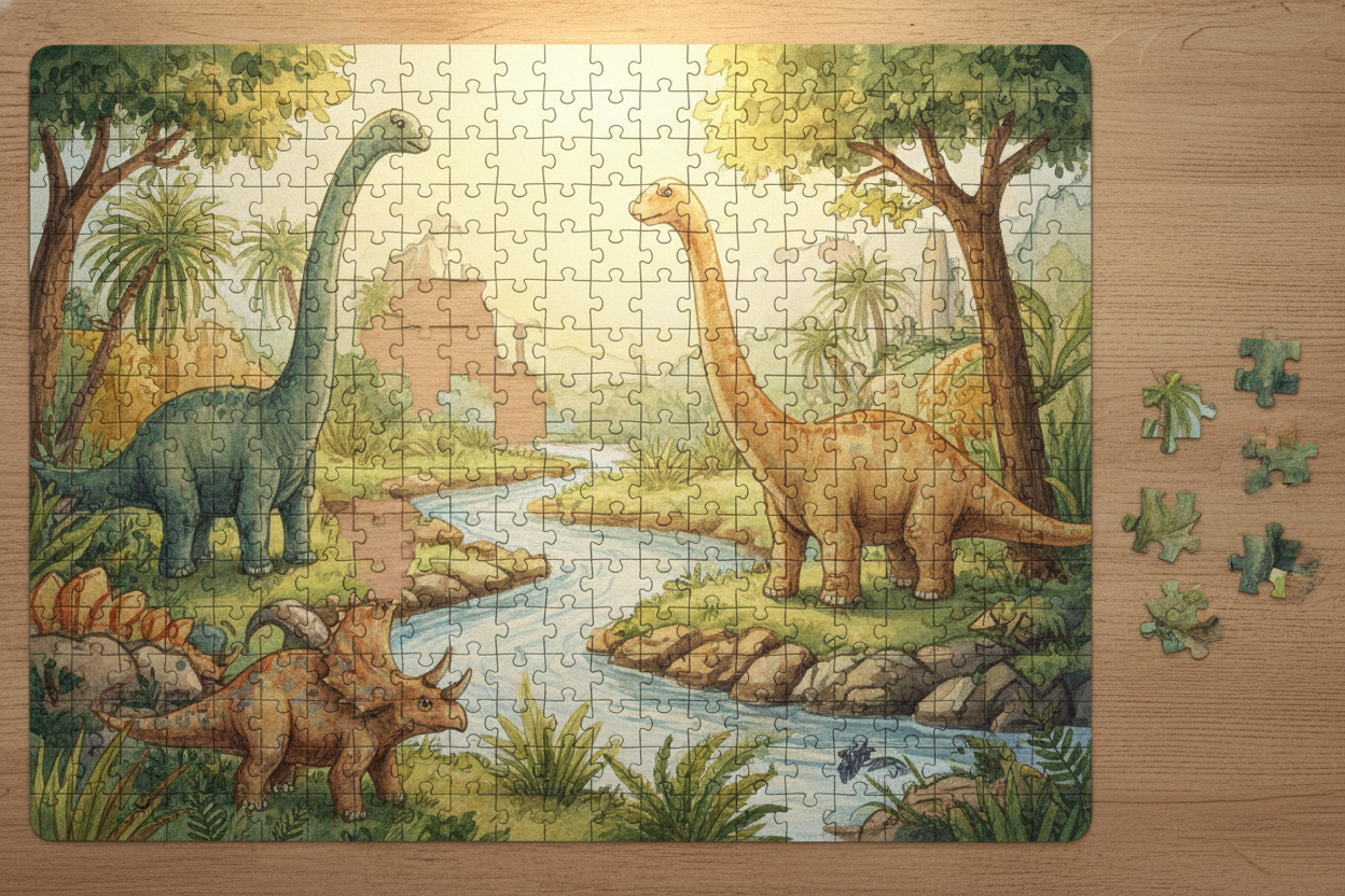 ~~The past isn't one big mystery~~ — it's a **jigsaw puzzle with some pieces missing**. Every fossil, every letter, *eve