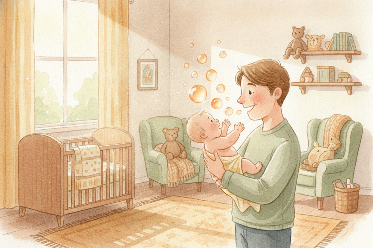 It starts long before letters. A baby hears **thousands of spoken words** — "milk," "doggy," "more" — and slowly learns 