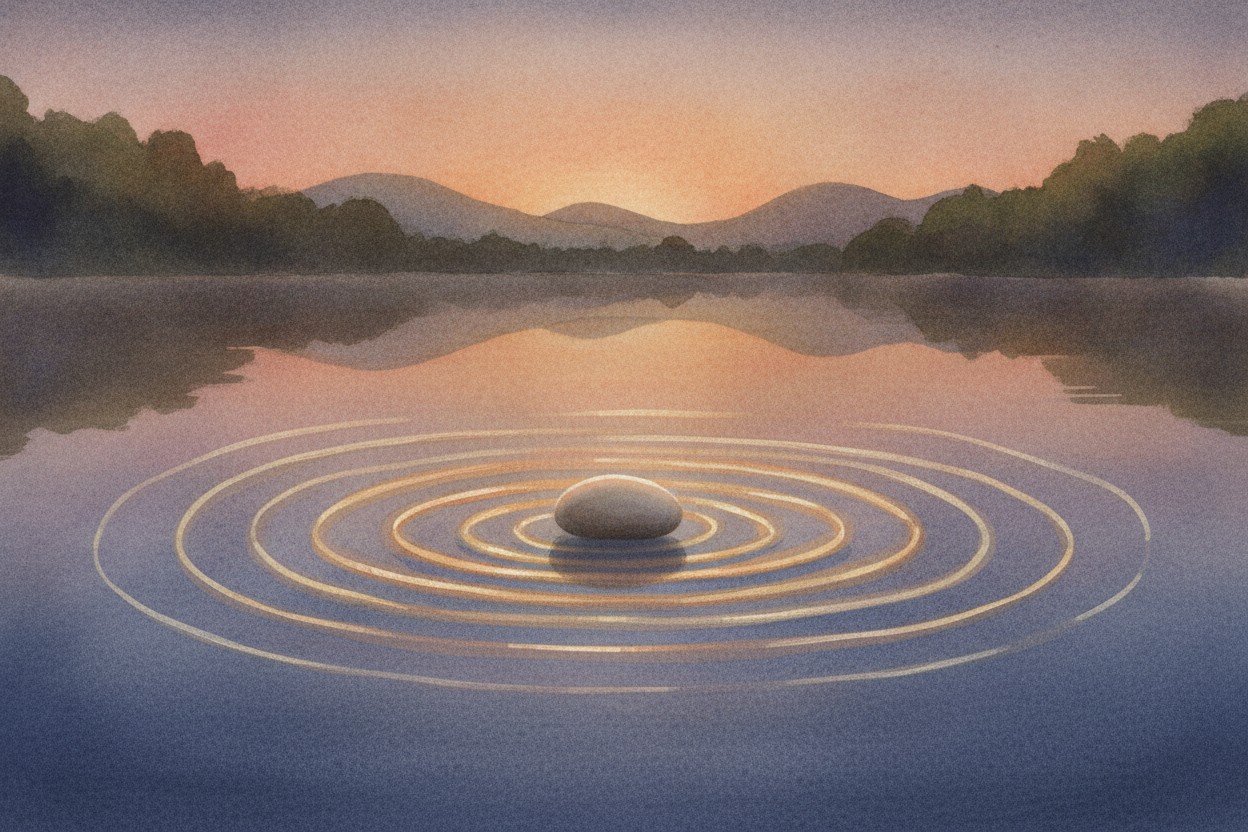 And that's **the quiet wonder of it**. Hidden inside every circle — your dinner plate, the moon, a ripple in a pond — is