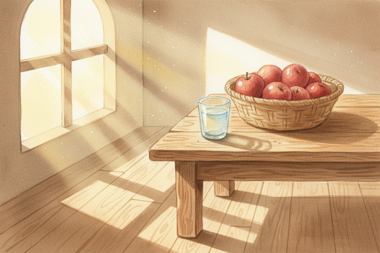 ~~Here's a strange and wonderful fact:~~ **a thing has no idea how big it is**. _A table doesn't know it's "tall."_ A ba
