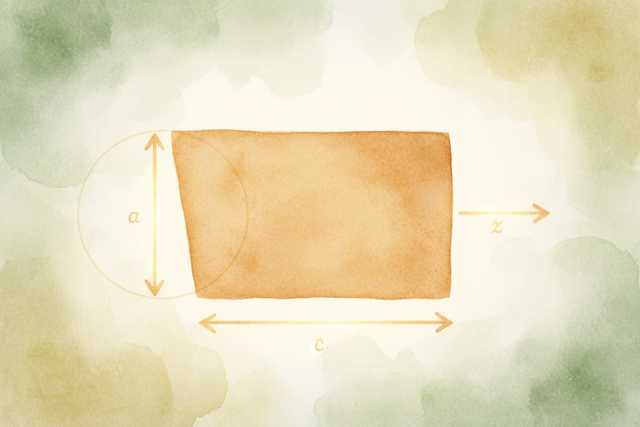 ~~And we already conquered rectangles!~~ This pretend-rectangle is as tall as the circle's radius — _the distance from m