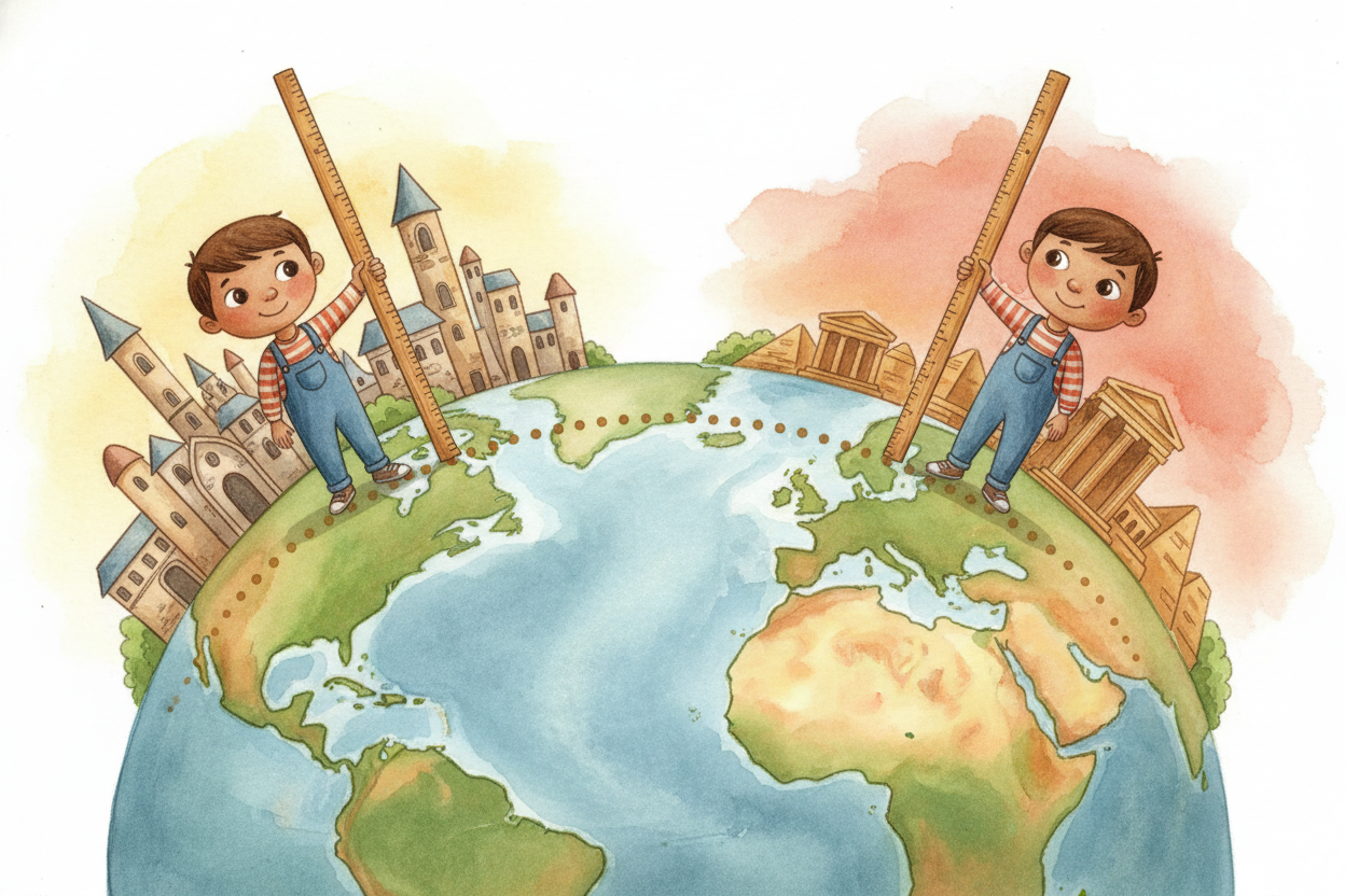 Measuring is how we **agree on reality**. Instead of saying "pretty far" or "super heavy" or "really hot" — which mean d