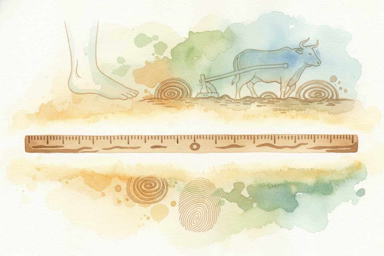 For length, we started simple: a king's foot, the width of a thumb, the distance an ox could plow in a day. ~~Problem wa