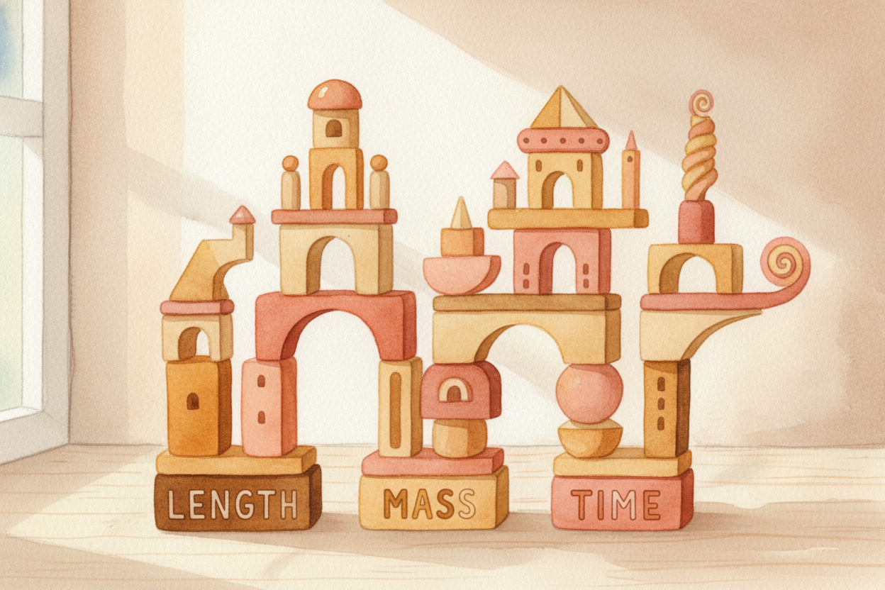 Once you can measure length, mass, and time, you can measure almost anything else by combining them. ~~Speed?~~ That's l