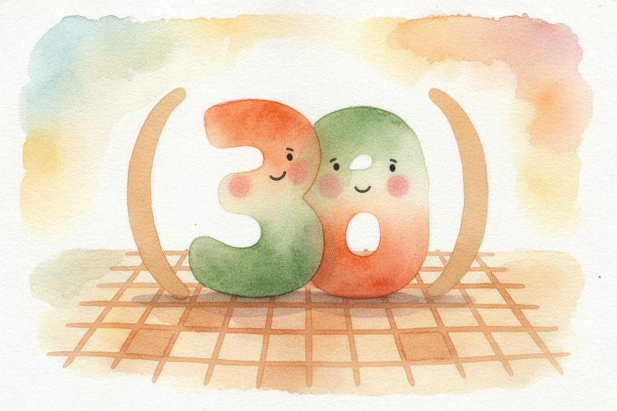 격자의 모든 자리는 두 개의 숫자로 이름 붙여요. ~~이렇게 쓰지요:~~ ++(3, 2)++. 이것은 주소예요. *언제나 같은 순서*로 써요. 먼저 얼마나 가로로 갔는지, 그다음 얼마나 위로 올라갔는지. *가로로 간