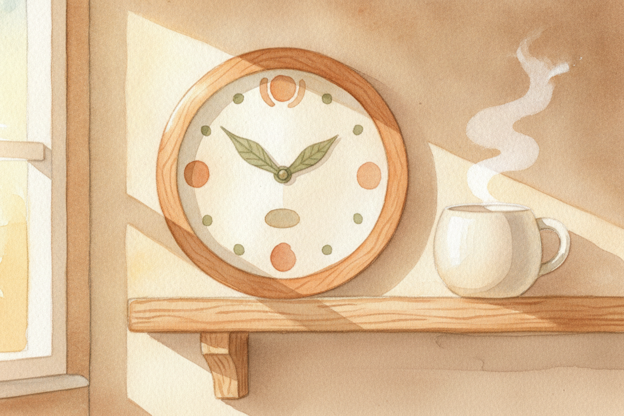 ~~A clock looks like a riddle~~ the first time you really stare at it. Two arms spinning in circles, a ring of numbers, 