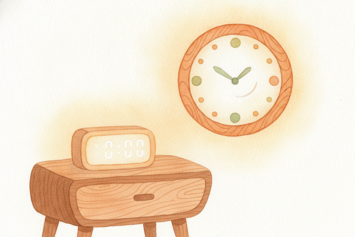 Some clocks skip the arms entirely and just ~~shout the answer~~ in numbers: **3:30**. The number before the dots is the