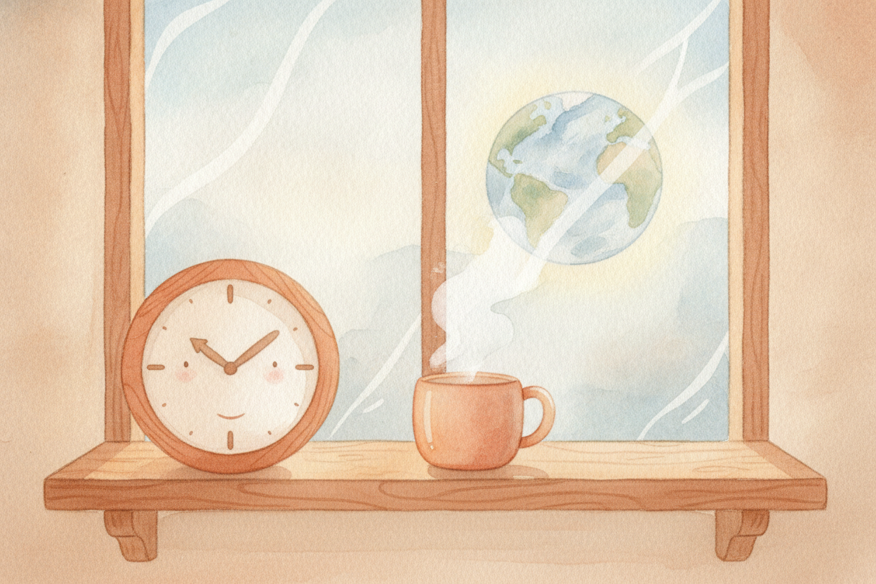 ~~So a clock isn't a riddle after all.~~ It's a **tidy little map of the day** — the short hand pointing to the hour, th