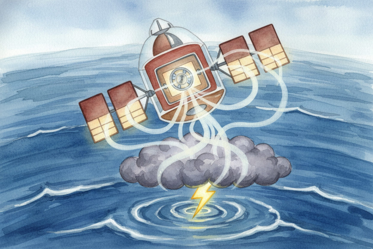 The satellites also carry instruments that measure wind speed by watching how waves ripple on the ocean, and sensors tha