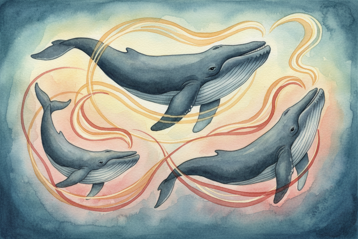 Different whales speak different dialects. ++Humpback whales++ are the **opera singers**: they compose long, complex son