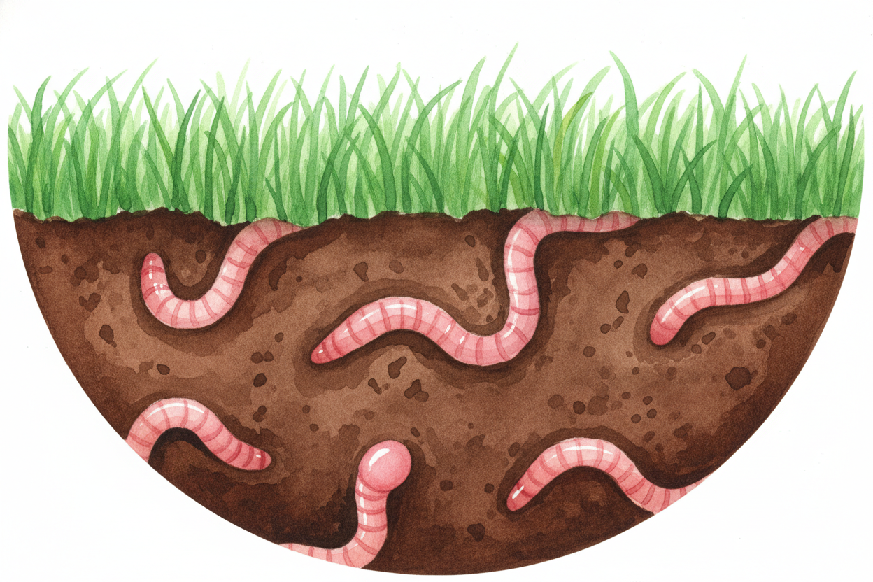 ~~Under your feet right now~~, an army of **wiggly workers** is doing something amazing. ++Earthworms++ — those pink, sq