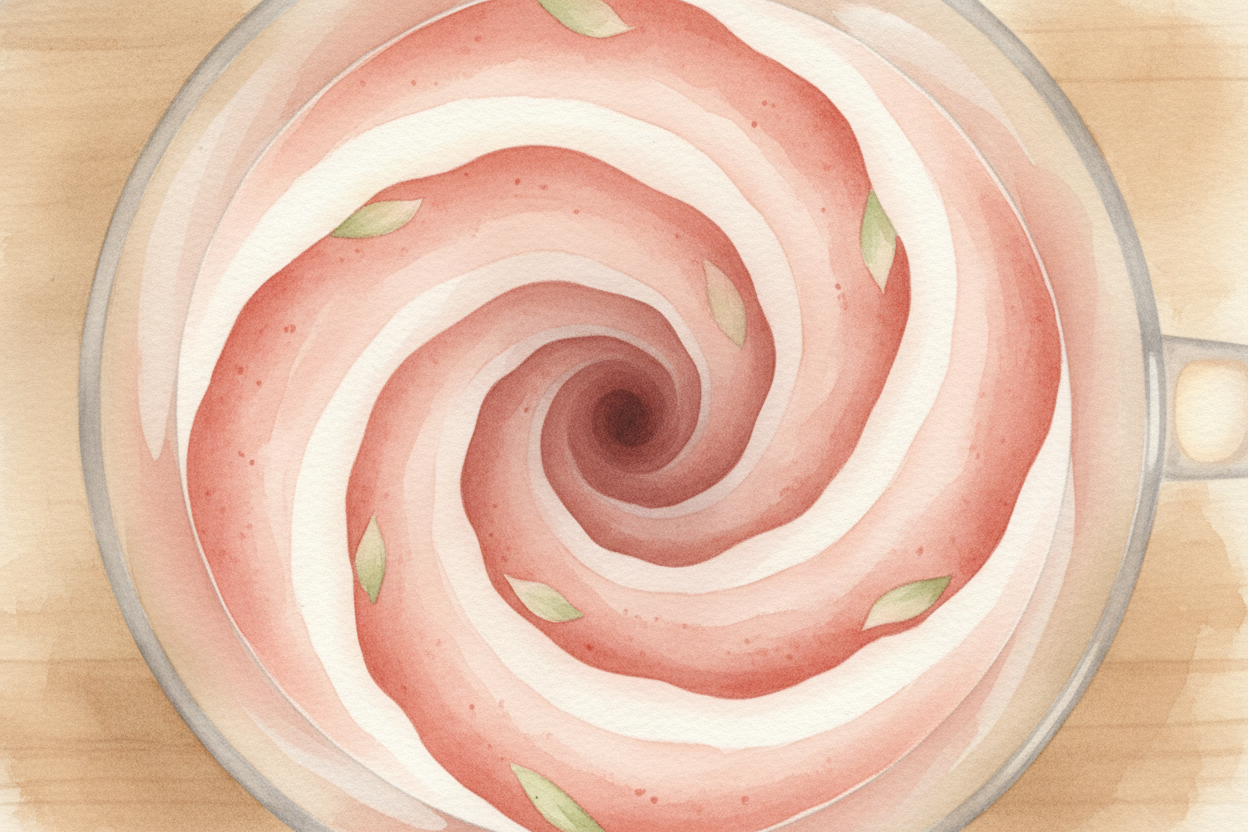 This swirling current — called a ++vortex++ — **tumbles everything together** into one smooth mix. *The funnel-shaped di
