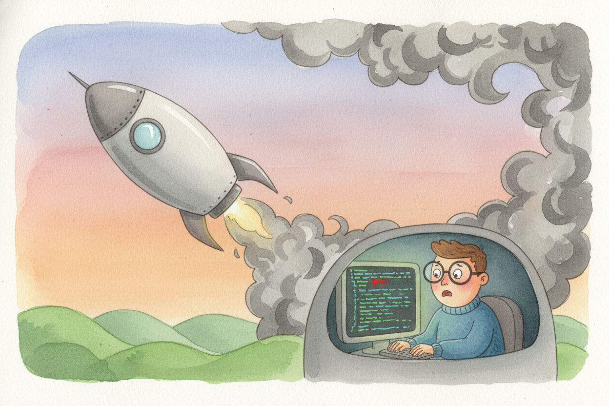 Tiny typos can be catastrophic. In one famous ++NASA++ mission, a **missing hyphen** in the code made a rocket veer off 