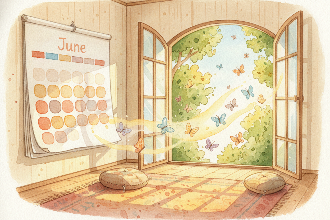 Every year, summer arrives in June, autumn shows up in September, and winter rolls in right on schedule in December. ~~H