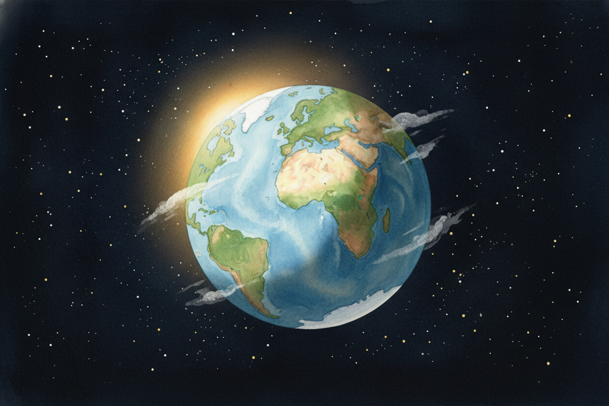 The seasons happen because **Earth tilts**. Our planet spins like a top, but instead of standing straight up, it leans t
