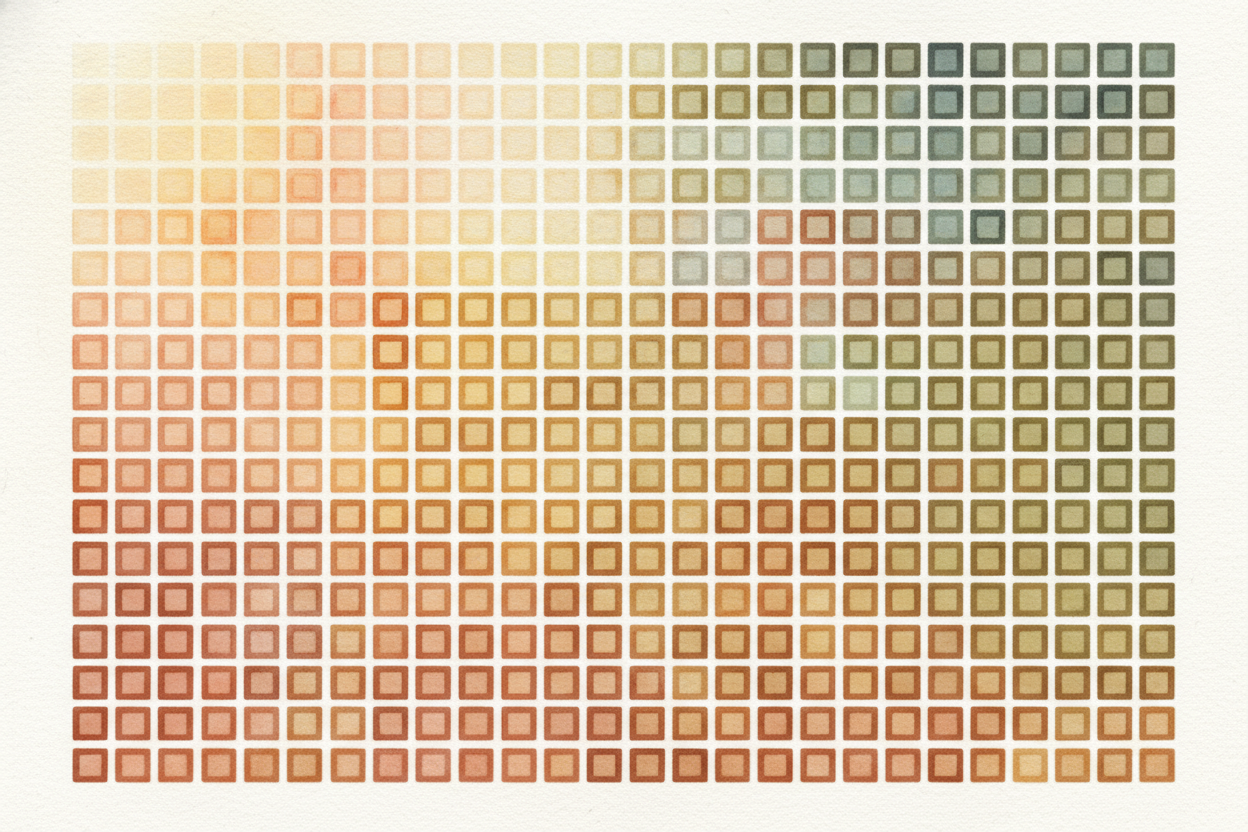 At the back of the camera sits the sensor — a rectangle covered in millions of tiny light-catching squares called ++pixe