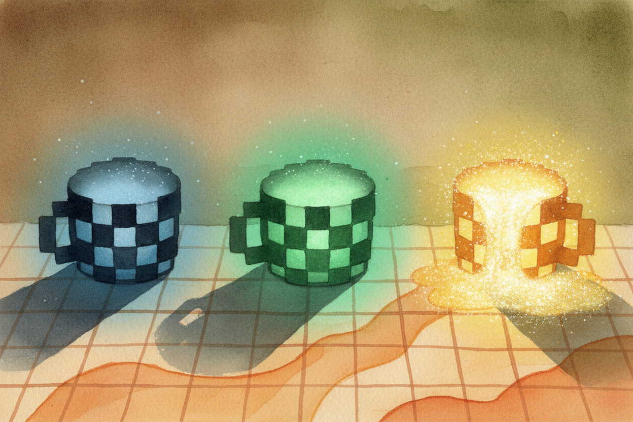 ~~Here's the magic part:~~ each pixel measures how much light it caught and what color that light was — red, green, or b