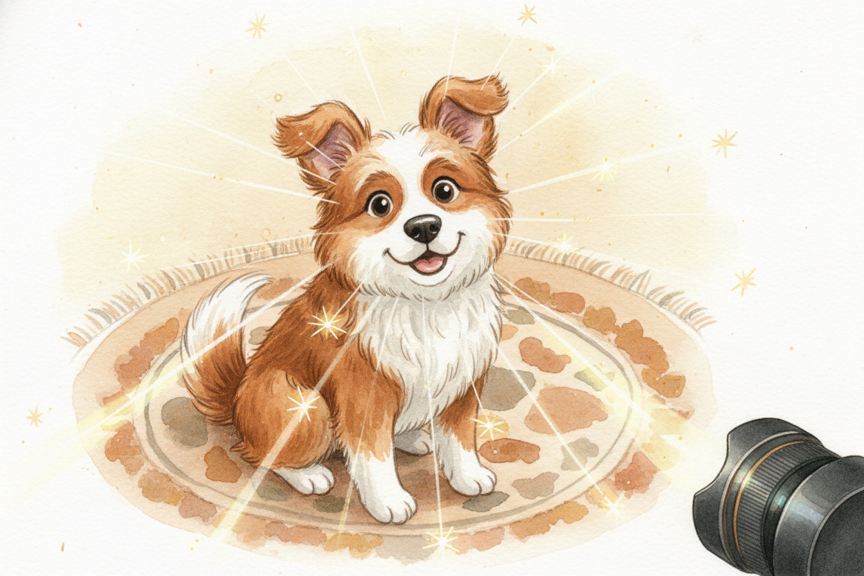 Light bounces off everything around you. It hits the dog, the rug, the wall, and ~~ricochets in every direction~~ **like