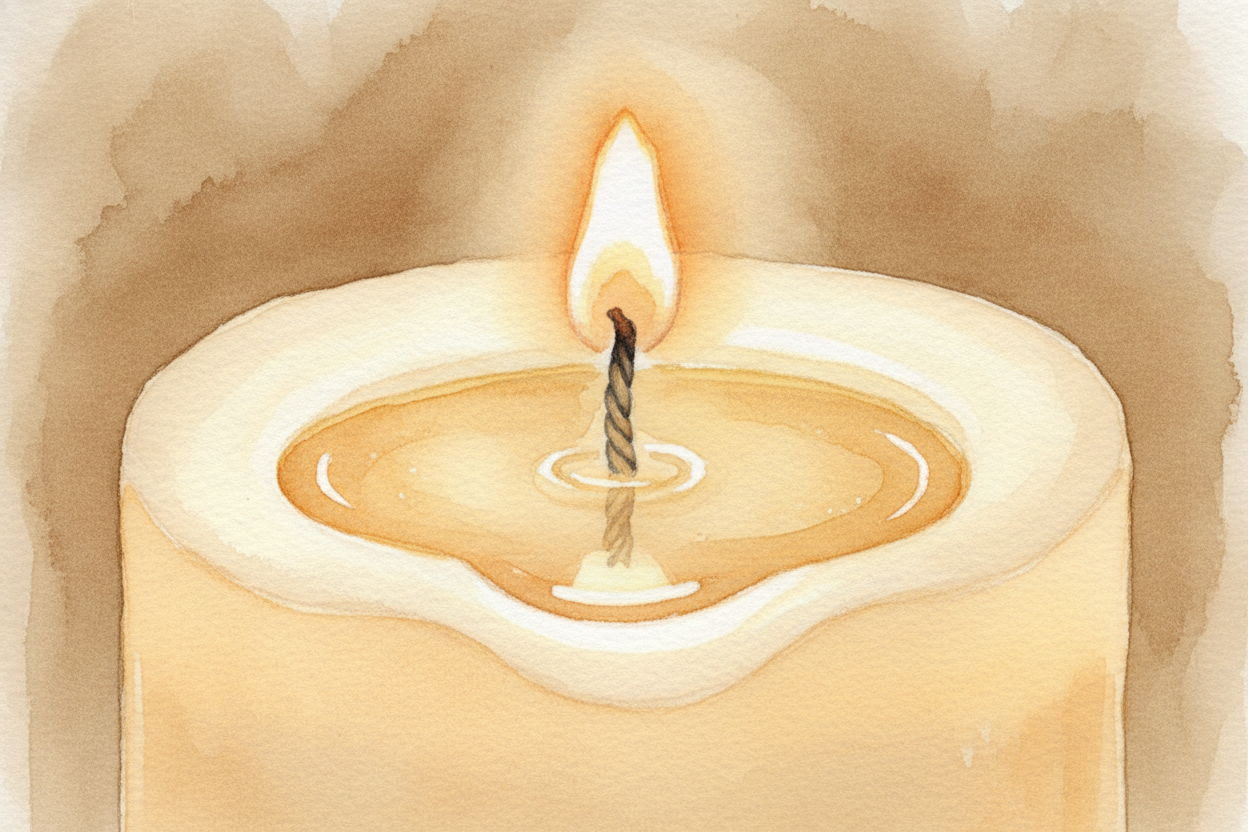 ~~But wax is solid.~~ Flames can't burn solid things directly — **they need gas**, like the vapor that rises off gasolin