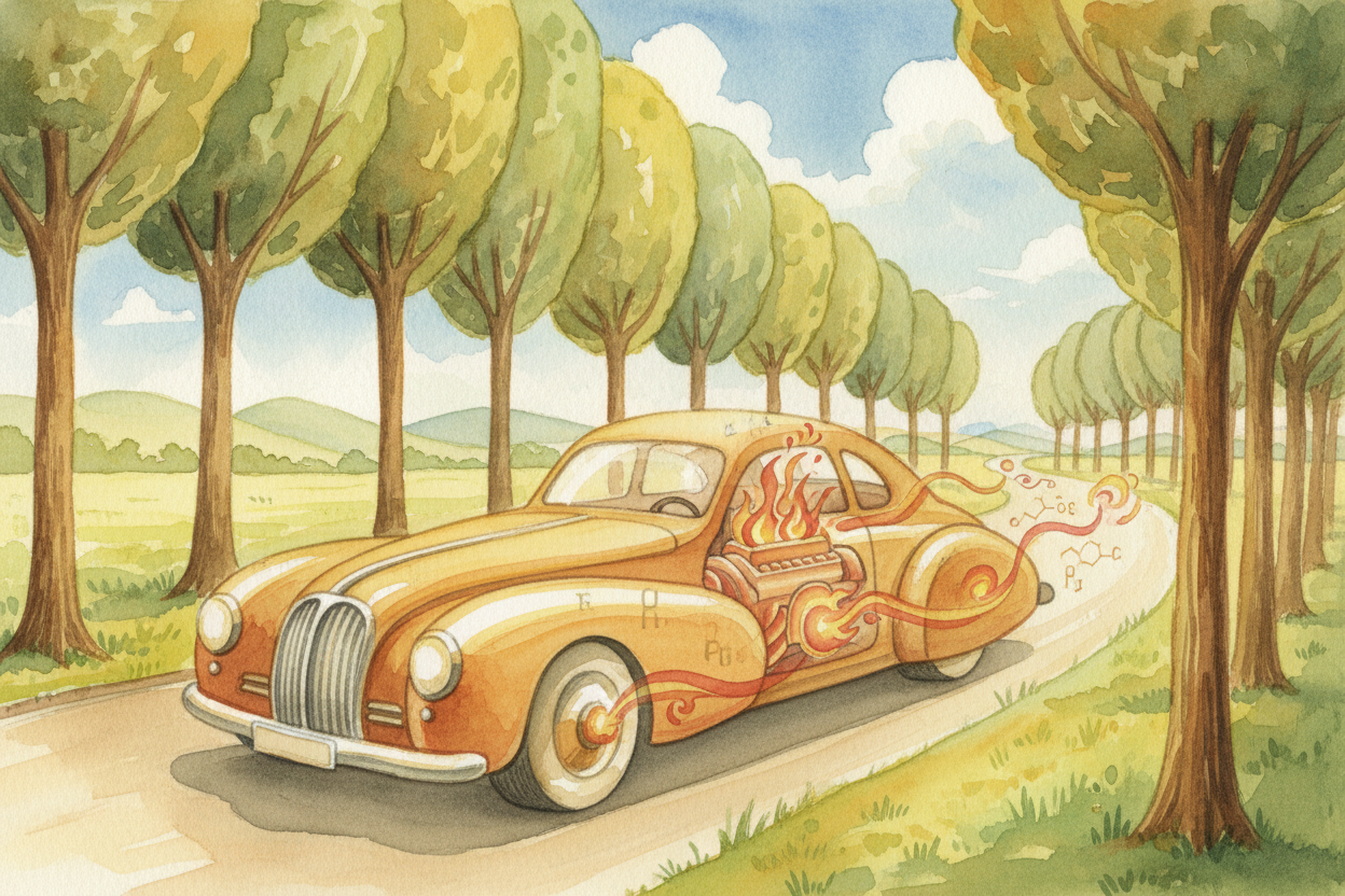 ~~Meanwhile, the engine keeps exploding.~~ The faster you press the gas pedal, the more fuel and air rush in, the more e