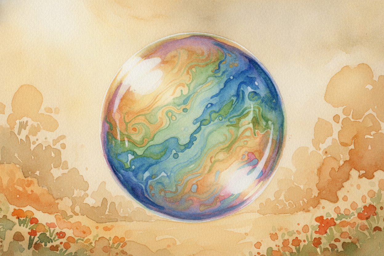 ~~Now here's the clever bit.~~ Those crystals don't hold color of their own — they bounce light, **like a soap bubble or