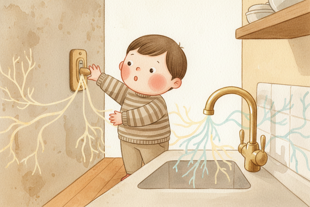 You flip a switch — light. You turn a tap — water. ~~Like magic, right?~~ But behind your walls, **invisible rivers and 