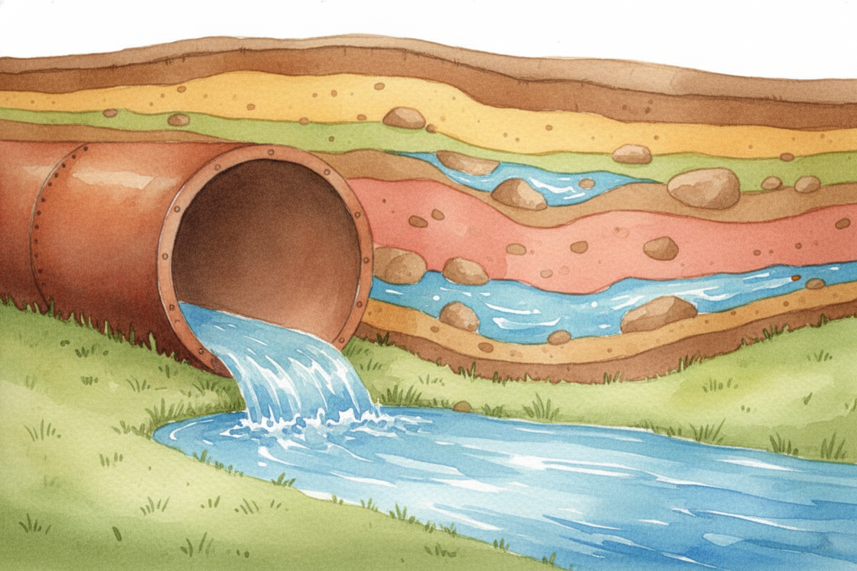 ~~Let's start with water.~~ Most cities drink from a river, a lake, or underground wells — **enormous pools of water tra