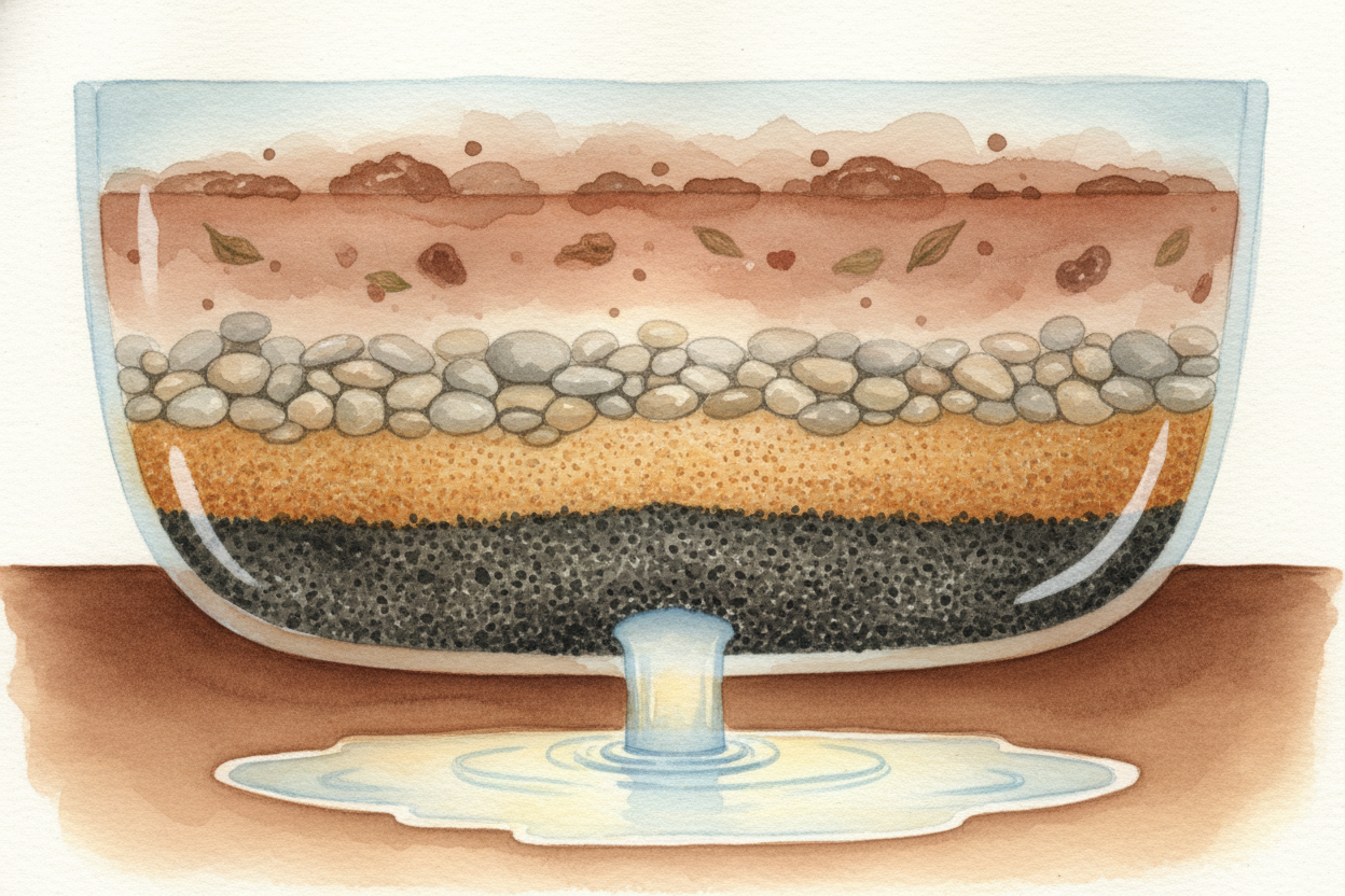 But river water is full of mud, leaves, tiny bugs, and bacteria too small to see. So the city runs it through a treatmen