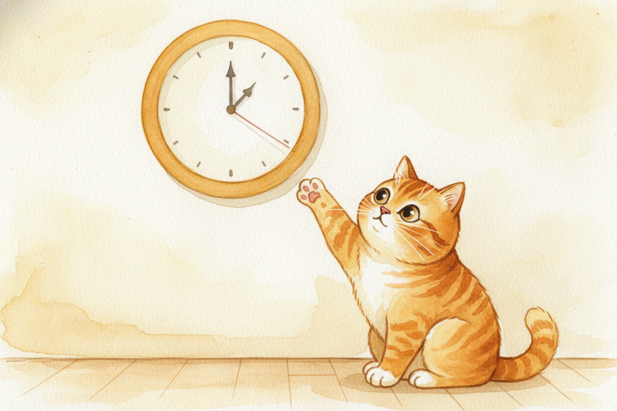 You glance at a clock and it tells you: 3:47. Four minutes later, it says 3:51. ~~How does it know?~~ How does a little 