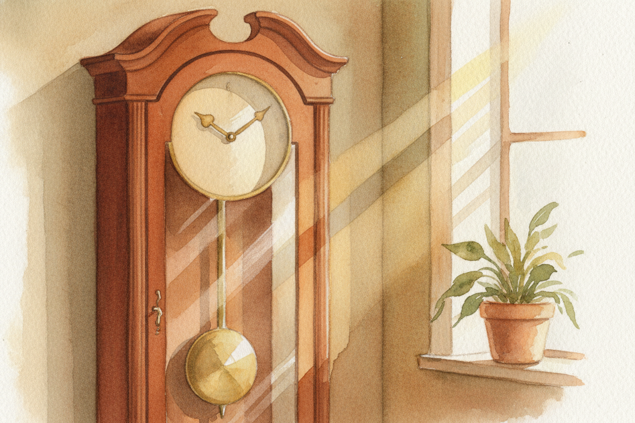 ~~Here's the secret:~~ a clock **doesn't actually "know" what time it is**. It just counts. It counts something that hap