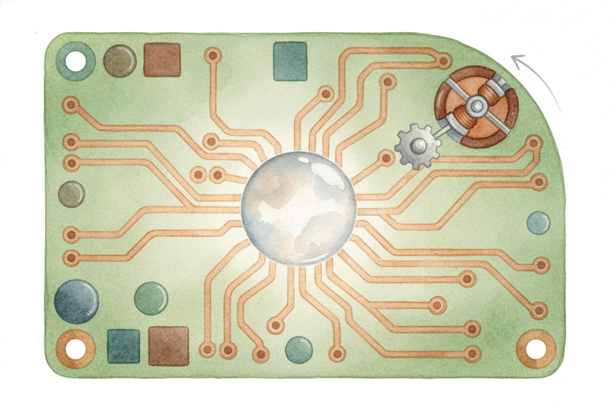 A computer chip counts those **32,768 vibrations**. When it hits 32,768, it knows one second has passed. It sends a tiny