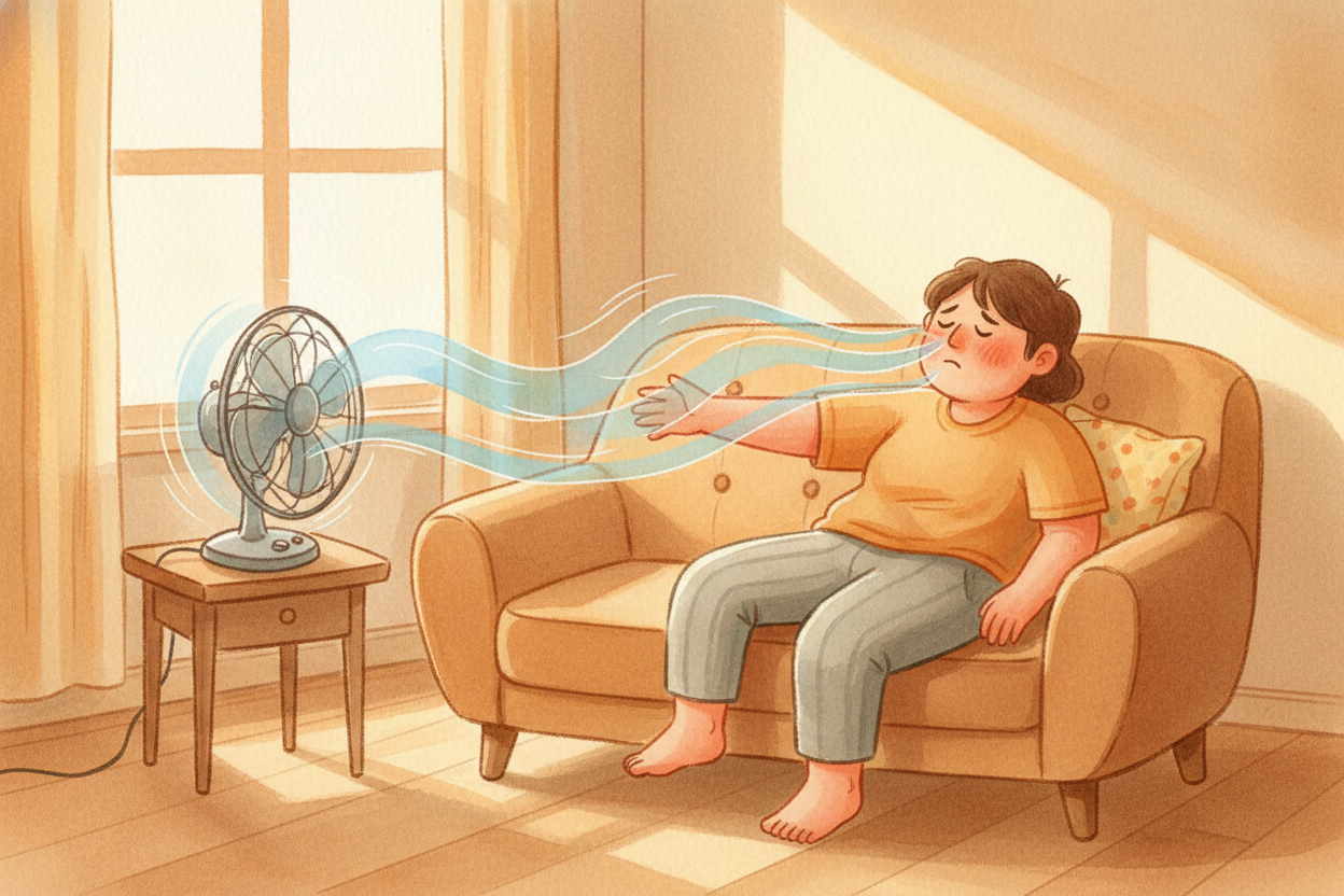 It's a hot summer day and you're melting into the couch. You click on the fan, and suddenly — ahhhh, relief. ~~But wait.