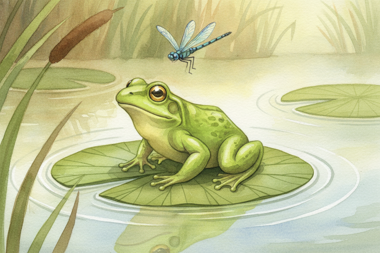 ~~Picture a frog on a lily pad~~, doing absolutely nothing. **Still as a statue**. Patient as a rock. But make no mistak