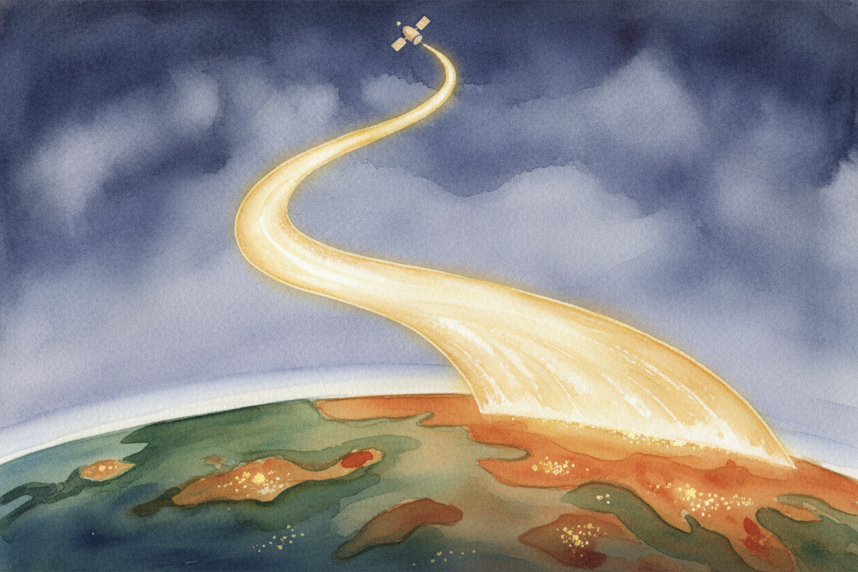 That message travels down to you as a radio signal, riding at the speed of light. Light is **blisteringly fast** — but i