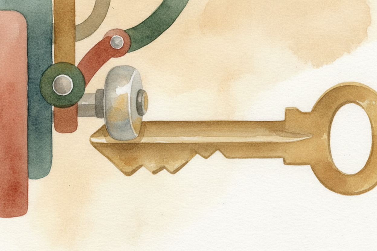 ~~Here's the clever part:~~ a small metal guide wheel rolls along the edge of your original key, following every bump an
