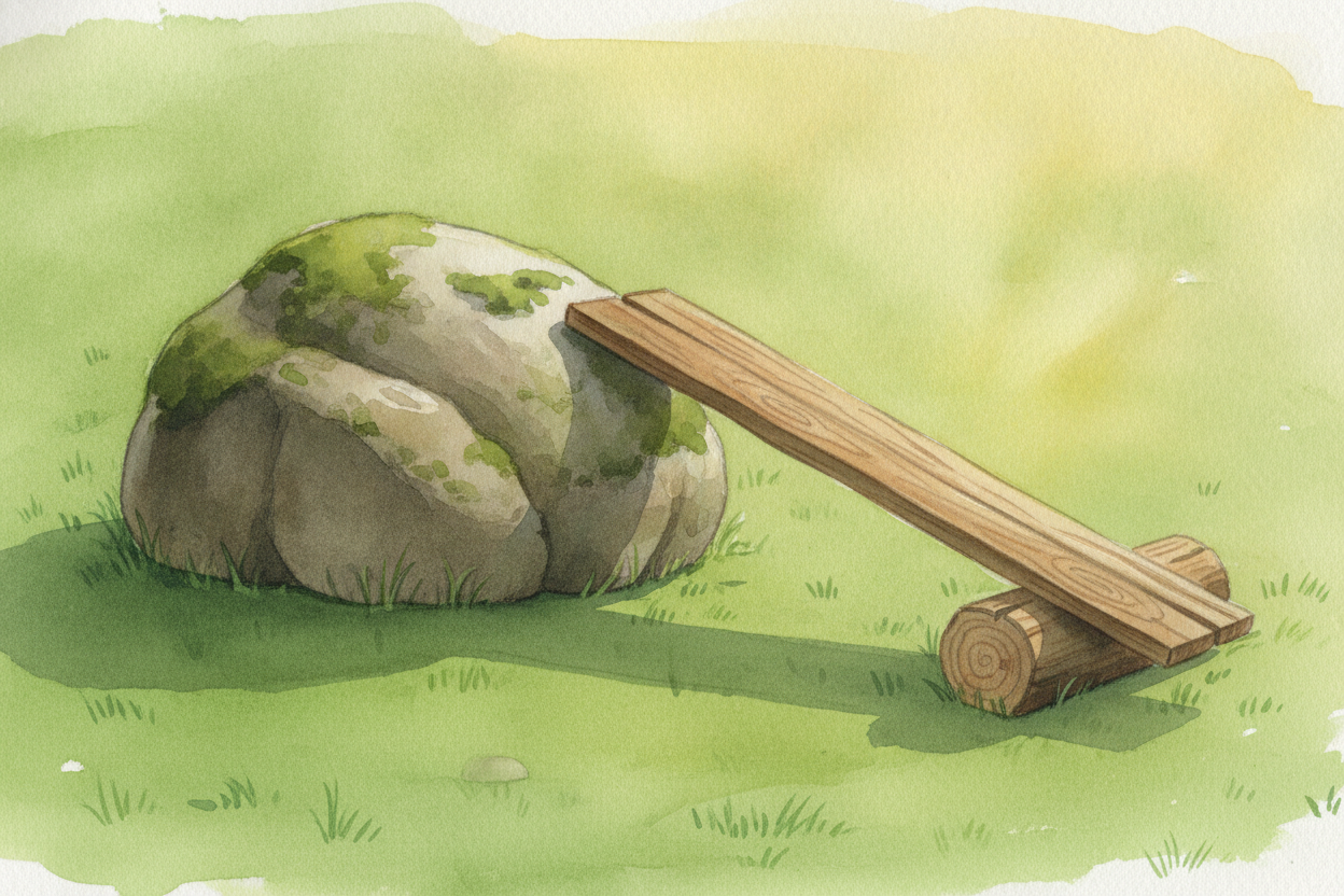 Imagine a boulder so heavy you couldn't budge it if you pushed all day. Now imagine lifting it with one lazy hand. ~~No 