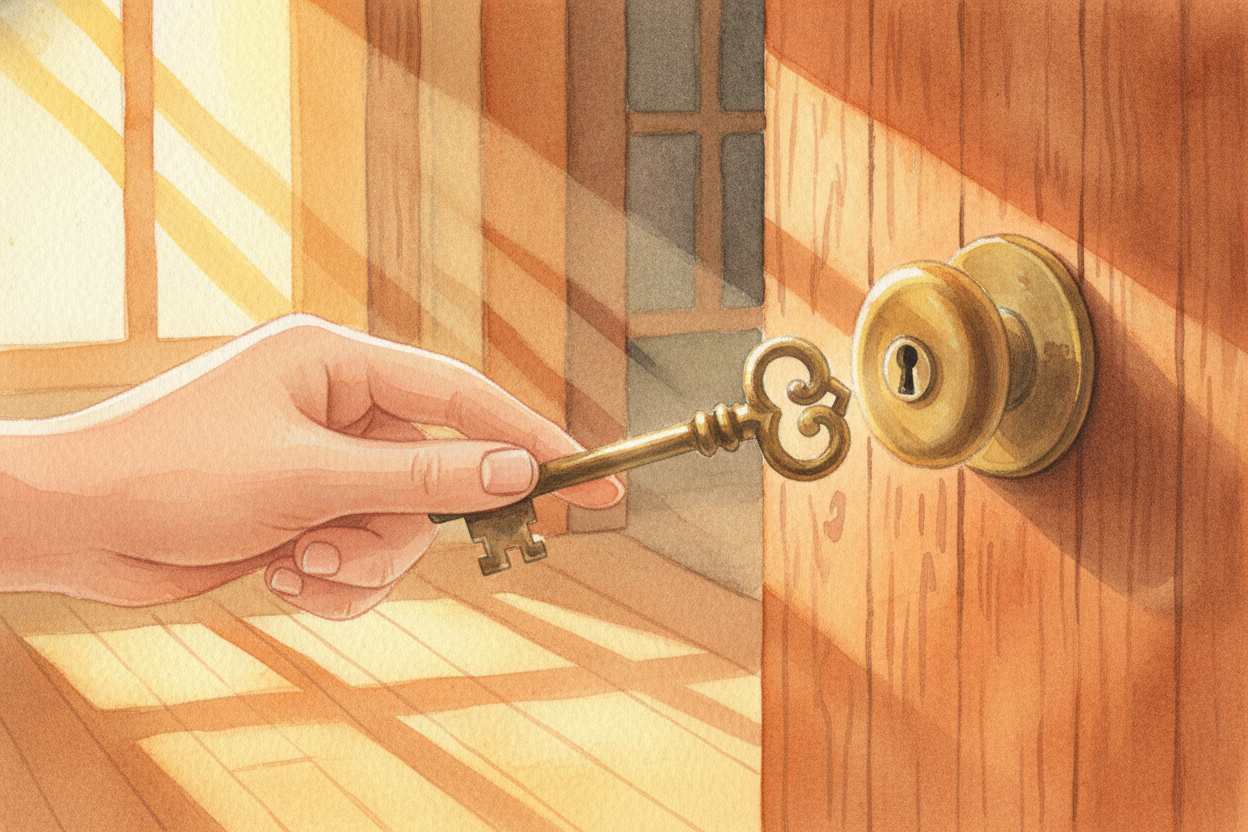 You slide a key into a lock, turn it, and ~~click~~ — the door opens. But inside that little brass cylinder, something c