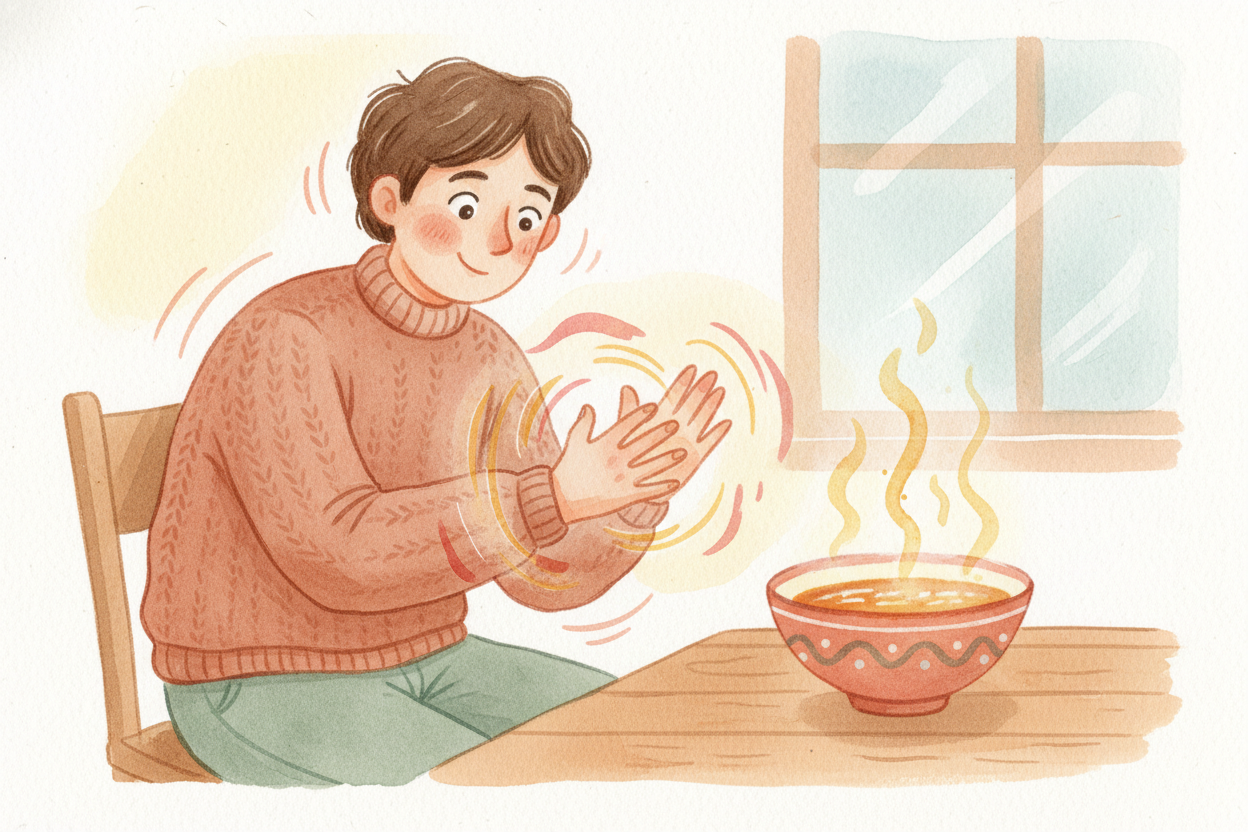 All that **flipping creates friction** — the molecules bump into their neighbors, and ~~bumping makes heat~~. It's like 