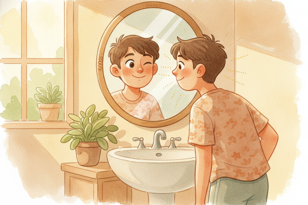 So the next time you catch your reflection, remember: you're seeing a ~~light-trampoline~~ in action, **bouncing a perfe