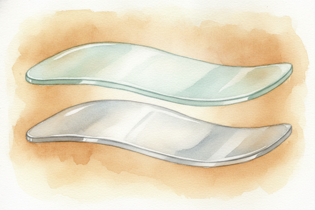 A mirror is the **opposite of bumpy**. It's a sheet of glass with a thin coat of shiny metal smoothed onto the back — us